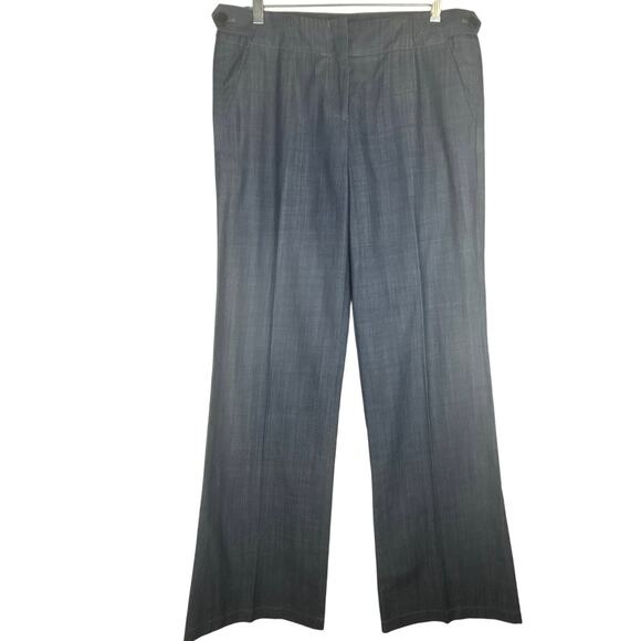 Theory Brionne Greece Wide Leg Pants Blue Size 8 - Picture 5 of 12